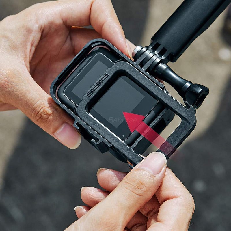 Mojosketch Plastic Standard Frame Mount for GoPro Hero 8 Black Protector Housing with Quick Release Buckle for Hero 8 Action Camera