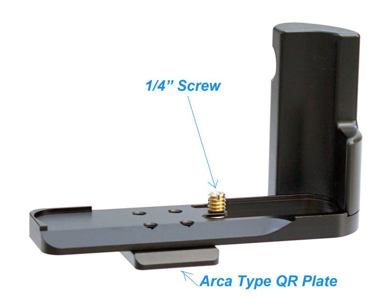 Fotasy Aviation Grade Aluminum Hand Grip for Sony RX100 II III IV V VI, R, Arca Swiss Quick Release L Bracket Holder for RX100M2 RX100M3 RX100M4 RX100M5 RX100M6 RX100 VI V IV III