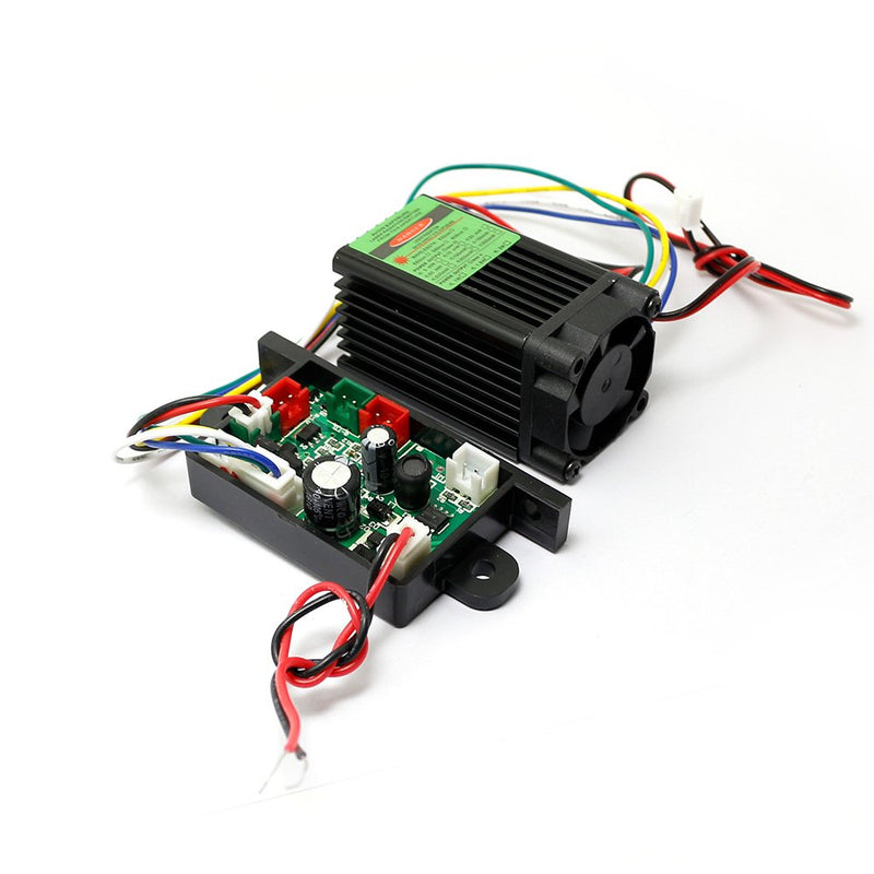 12V Green Diode Lasers 532nm Laser Module Dot with TTL 0-30KHZ & Fan Cooling - Long Time Working