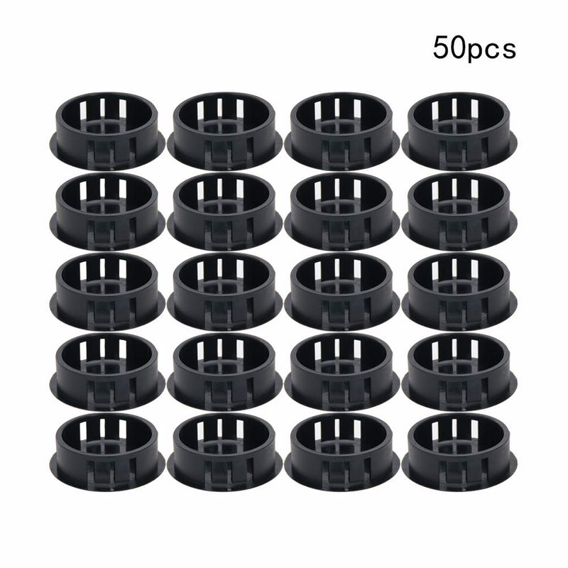 Jutagoss SKT-30 Hole Plugs 30mmx11.5mm Nylon Round Snap Panel Locking Hole Plugs Cover Cable Snap Bushing Black 50 Pcs Black 50pcs