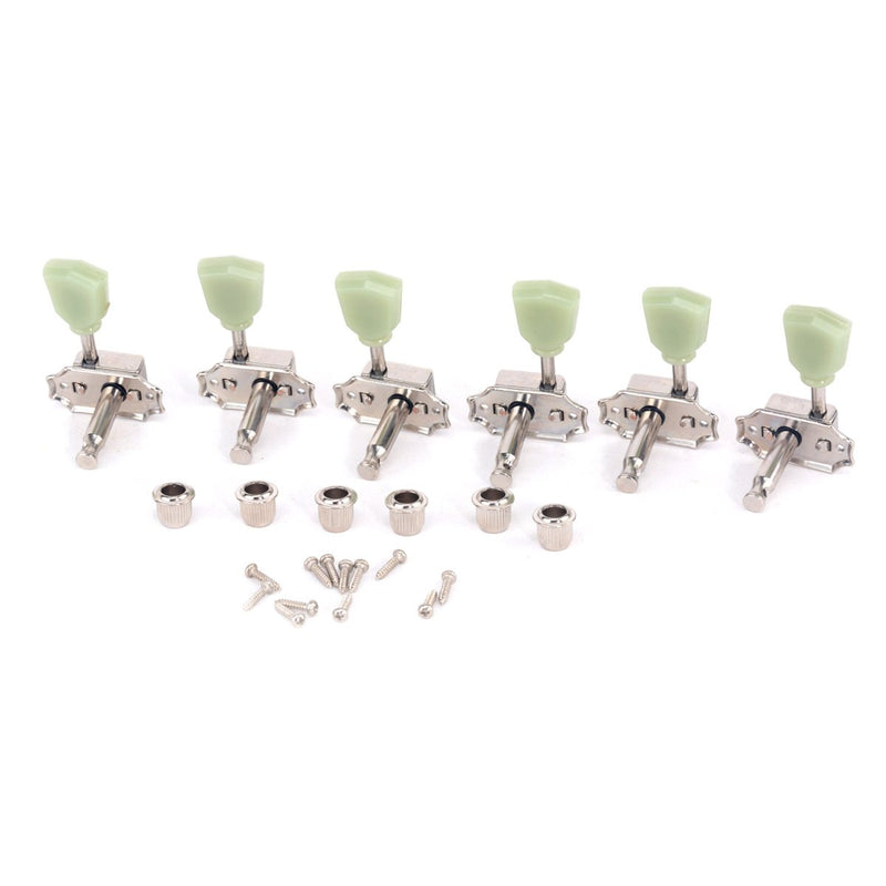 [AUSTRALIA] - Musiclily Pro 3+3 Vintage Guitar Tuners String Tuning Pegs Keys Machine Heads for Gibson Les Paul Style Electric and Acoustic Guitar,Nickel with Keystone Button Nickel 