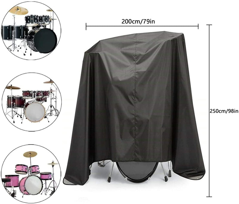 [AUSTRALIA] - Drum Set Dust Cover COOSOO Electronic Drum Kit Cover Waterproof 420D Oxford Fabric with Sewn-in Weighted Corners Accessories for Drums Percussion Drum Machine Anti-UV Protection 