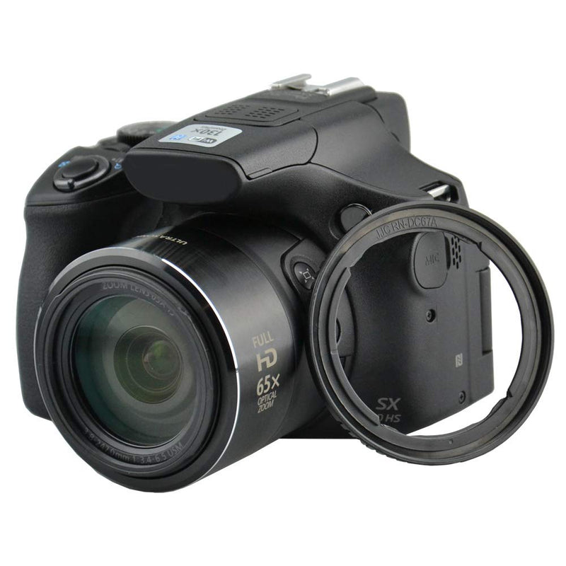 JJC Lens Filter Adapter Ring for Canon PowerShot SX530 HS,SX540 HS,SX520 HS,SX70 HS,SX60 HS,SX50 HS,SX40 IS,SX30 IS,SX20 IS,SX10 IS,SX1 IS Cameras, Replaces Canon FA-DC67A RN-DC67A