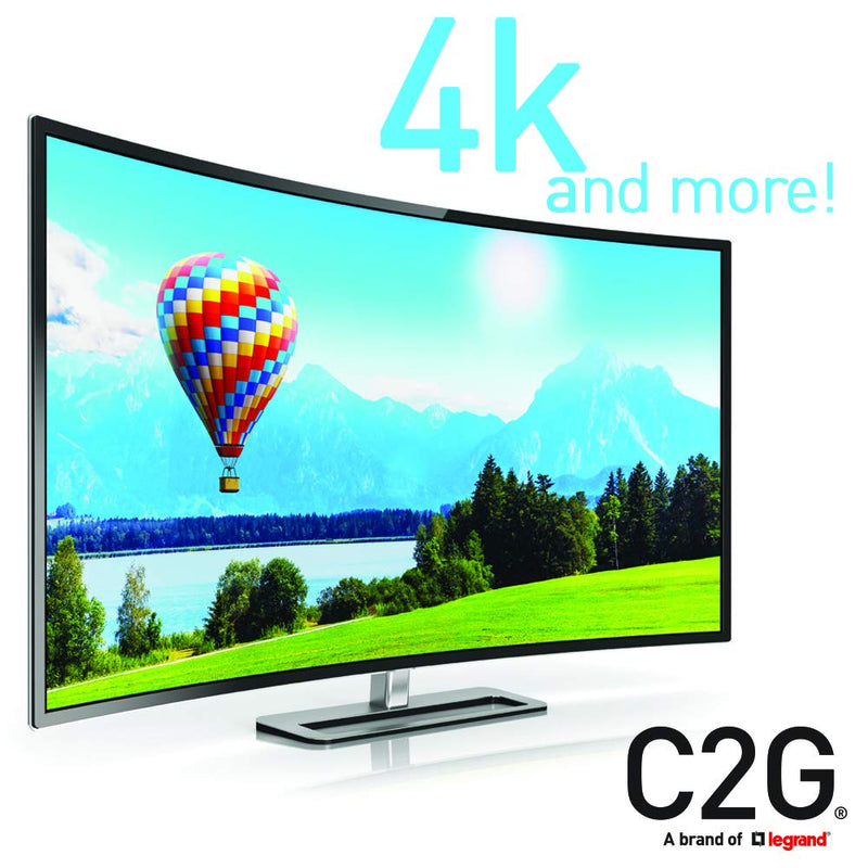 C2G HDMI Cable, 4K, High Speed HDMI Cable, Ethernet, 60Hz, 6 Feet (1.82 Meters), Black, Cables to Go 50182