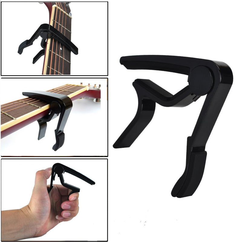 Guitar Capo Acoustic and Electric Guitars Trigger Capo Quick Change 6 String Guitar Capo Capo Black