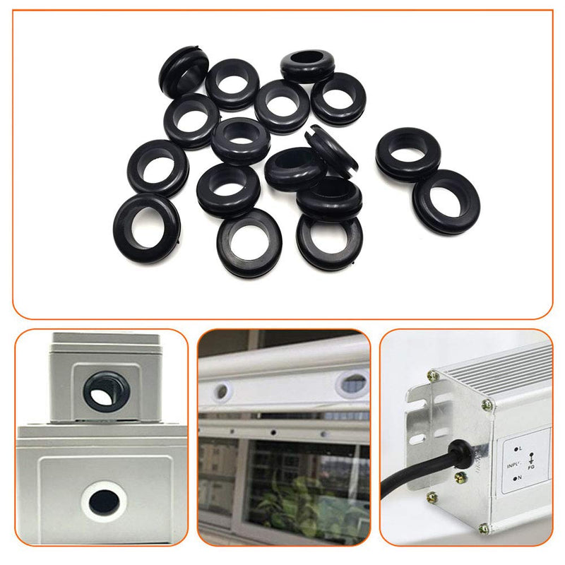 [AUSTRALIA] - Rubber Grommet，1" ID 1-3/16" Drill Hole-Rubber Hole Plug-Rubber Plugs for Holes-Rubber Hole Grommet-Eyelet Ring-Firewall Hole，for Wires,Cables,Plugs,15pcs d:1-3/16" Drill Hole,15pcs 