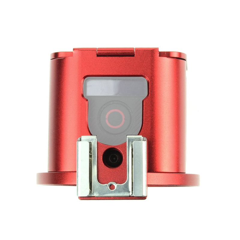 SOONSUN Aluminum Frame Mount Housing Case for GoPro Hero 5 Session Hero 4 Session Hero Session Cameras, Metal Thick Solid Protective Case with Cold Shoe Mount Lens Cap and Mount Screw Wrench - Red Aluminum Housing for Gopro Session - Red