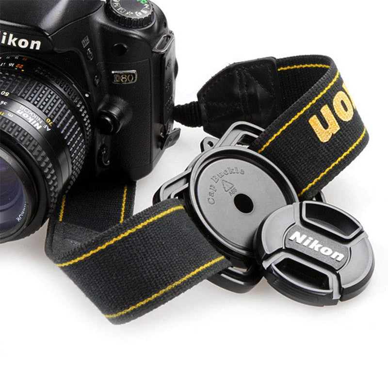 PSCCO 2pcs Camera Lens Cap Holder Keeper 52mm 67mm 58mm Camera Lens Cap Cover Buckle