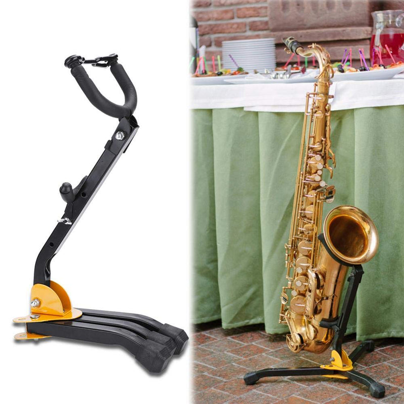 Drfeify Tenor Sax Saxophone Tripod Stand, Metal Foldable Adjustable Stand for Alto Tenor Sax Saxophone