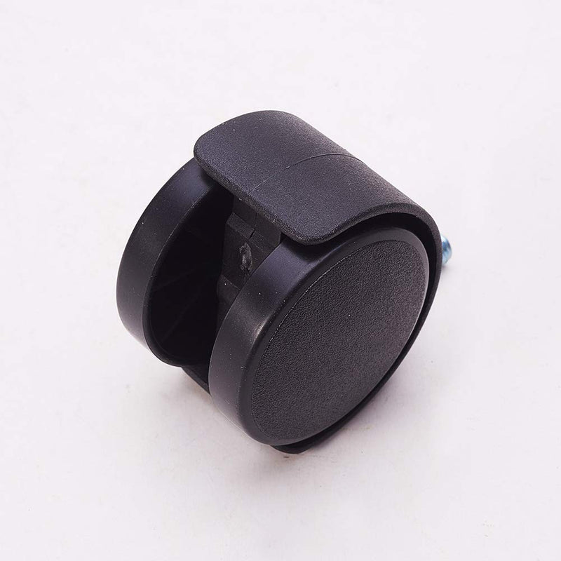 MroMax Threaded Stem 50mm Wheel Dia Swivel Caster Rotatable 15mm Threaded Length for Office Chair Furniture Industrial Equipments Machines Black 4Pcs
