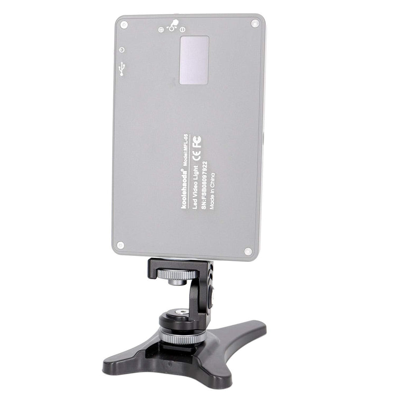koolehaoda Multi-Function Monitor Hot Shoe Stand Adjustable Damping Head Mount with a Base for DSLR Camera Video Monitor Flash, LED Lights (Hot Shoe Stand)