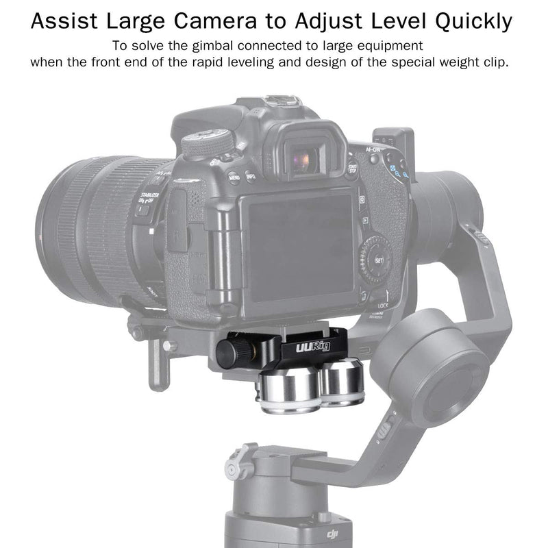 UURig R025 Counterweight to Quickly Balance Gimbal Stabilizer with Camera Lens, Arca-Swiss Mount Universal for DJI Ronin S/Ronin-SC Camera Plate Counterweight