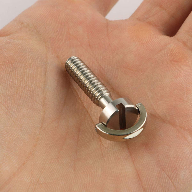 [AUSTRALIA] - E-outstanding D Ring Hinged Screw 2PCS 1/4-20 Thread D-Ring Stainless Steel Camera Fixing Screws for Camera Tripod Monopod QR Plate 26mm Length 