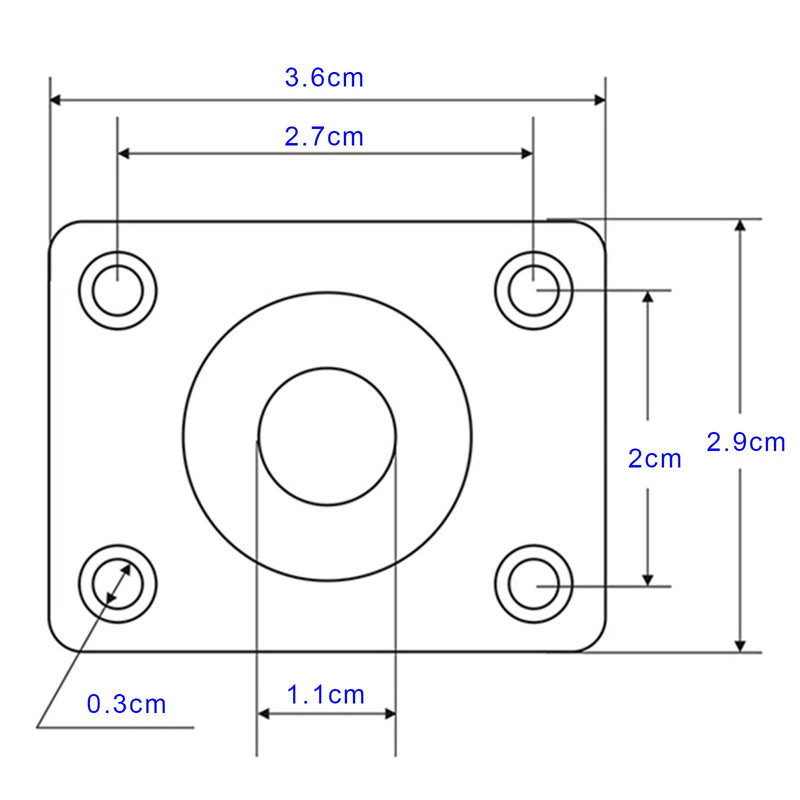 SING F LTD Electric Guitar Output Jack Plate and Socket Square to fit LP Tele Style Guitar Universal Bass Gold