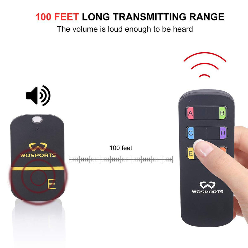 WOSPORTS Key Finder, Item Tracker Wireless RF Item Locator with Loud Beeping Sound,100ft Support Remote Control,Upgrade Long Lasting Batteries, Mini Key Tracker with Anti-Lost Tag and Keychain Key Finder-6