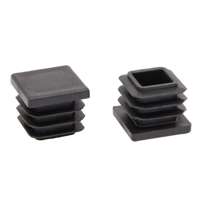 100 Pack 3/4 Inch Square Plastic Plugs Insert, Tubing End Caps for Chair & Furniture Glide (0.75")