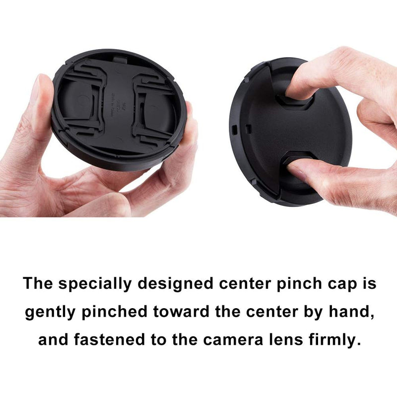 RENYD 55mm UV Fliter & 55mm Front Lens Cap & Rear Lens Cap & Body Cap Replacement for Canon EF-M 11-22mm f/4-5.6 is STM Lens Protective Anti-dust Camera Lens Protector Snap on Center Pinch Lens Cover