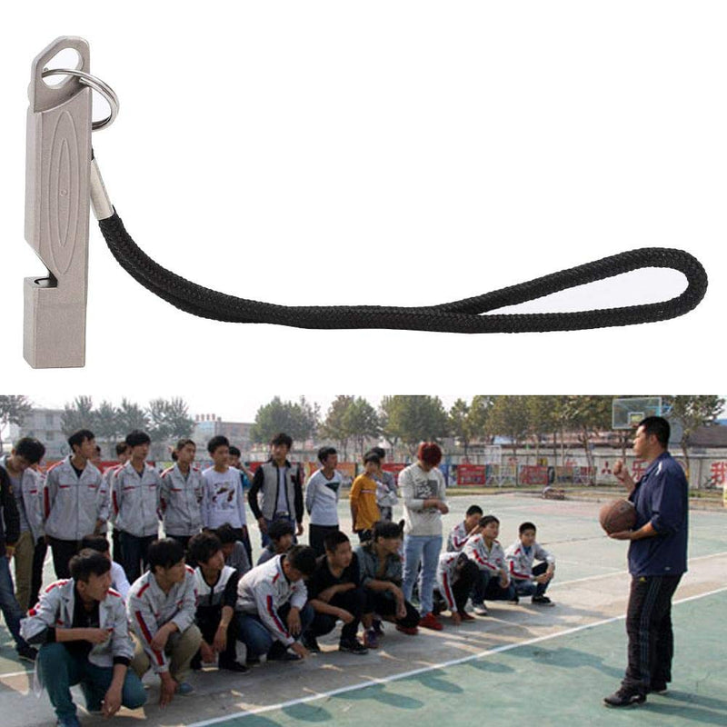 Atyhao Whistle, Portable Alloy Whistle with Lanyard Student Outdoor Activities Emergency Whistle Survival Whistle