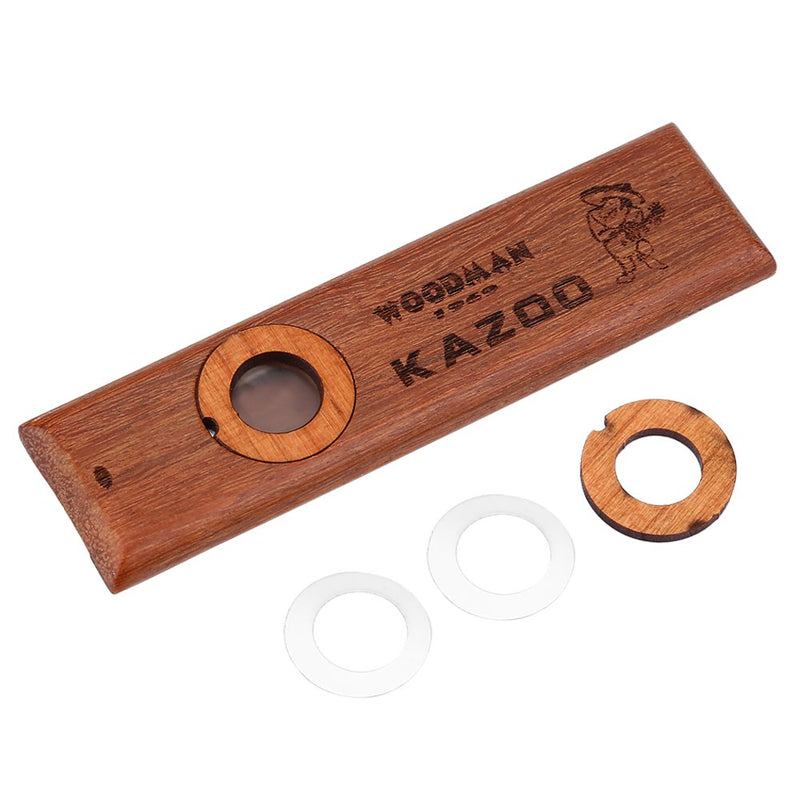 Kazoo for Kids, Wooden Kazoo Guitar Ukulele Accompaniment Instrument Gift for Kids Learner