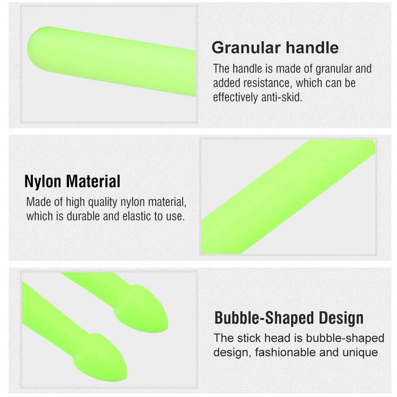 Drum Stick Nylon Drum Sticks Non-slip Durable Practice Musical Instrument Accessories for Jazz Acoustic Music Lover Green