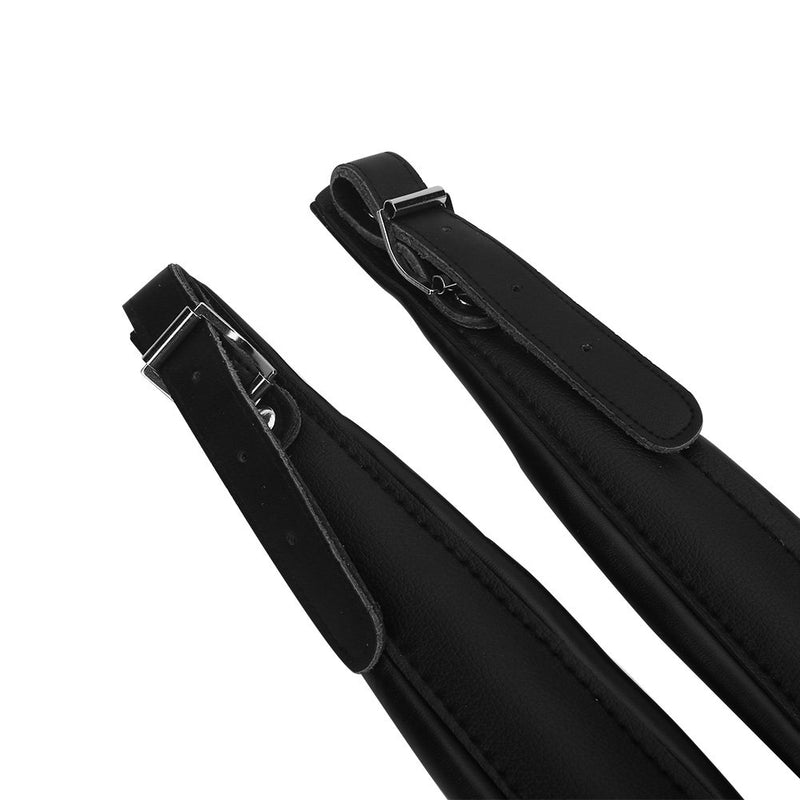 Adjustable PU Leather Accordion Shoulder Straps Set Comfortable Accordion Belt Set Soft Wear-resistant Accordion straps for 16-120 Bass Accordions (Black) Black