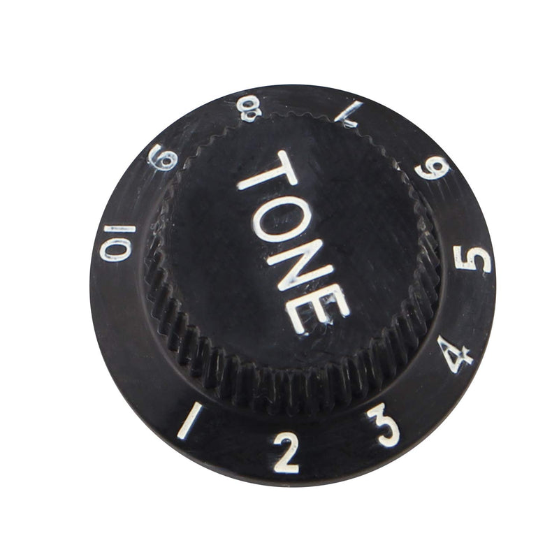 Futheda 4Pcs Electric Guitar Black Top Hat Speed Control Knobs Panel Line Cap Compatible with Stratocaster SG Type Electric Guitar Volume Knob Electric Guitar Replacement Potentiometer Cap