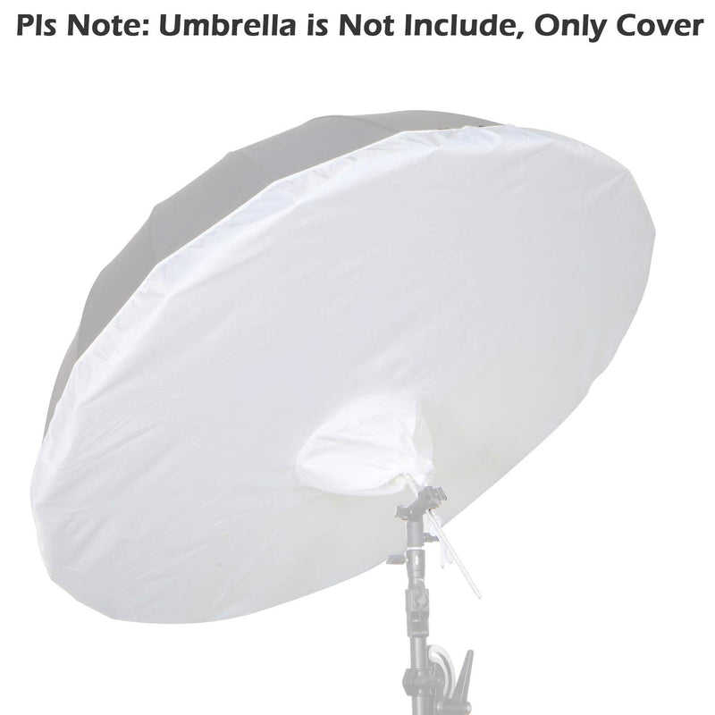 Selens 51 Inch/4.25" Photo Studio Diffusion Parabolic Umbrella Front Diffuser Cover for Black Reflective Parabolic Umbrella, White U51-R Diffuser