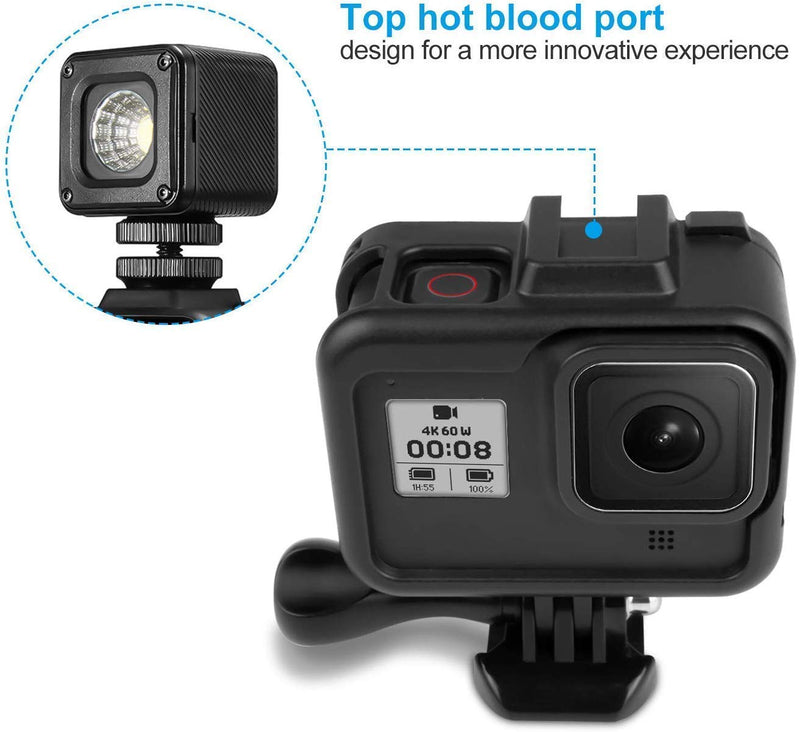 Mojosketch Plastic Standard Frame Mount for GoPro Hero 8 Black Protector Housing with Quick Release Buckle for Hero 8 Action Camera