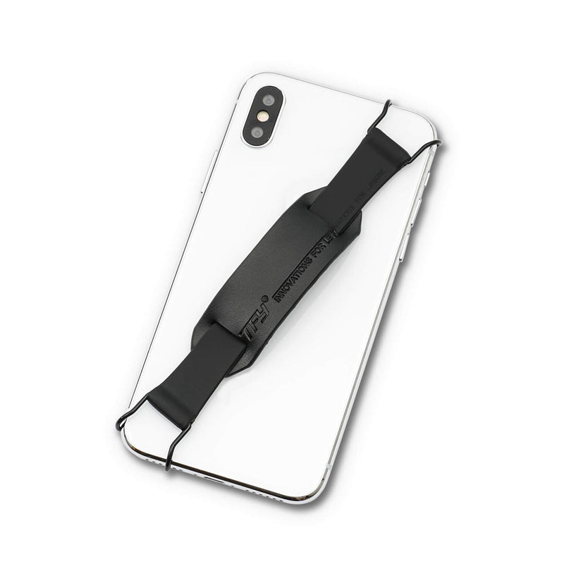 Hand Strap Holder TFY Security Hand Strap with Holder Compatible with iPhone 13 Pro Max /12 Pro / 11 / Xs/XR/X and Other Smartphones (Black) (2 Pieces)