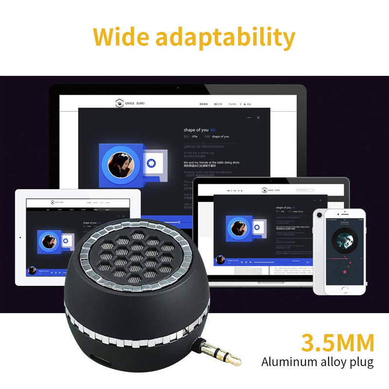 Mini Portable Speaker Compatible for iPhone/Android Phones/iPad Tablet/Computer/iPod, Yuiphint 3W Mobile Phone Speaker Line-in Speaker with Clear Bass 3.5mm Aux Audio Interface