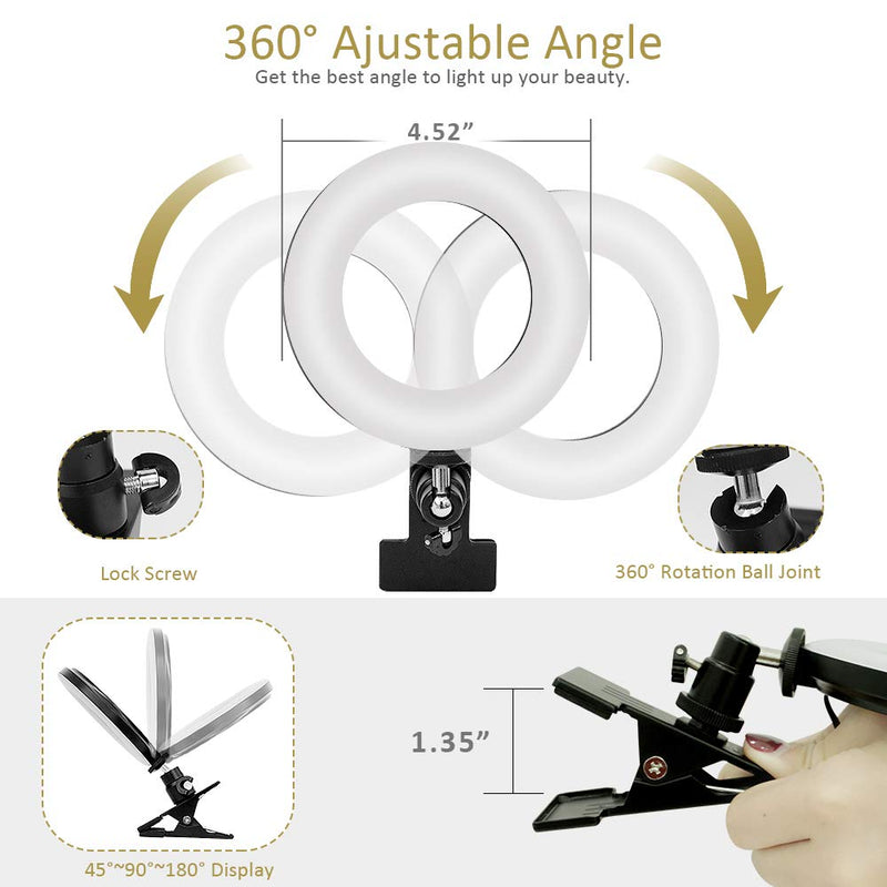 Video Conference Lighting, Light for Monitor Clip On,for Zoom Call Lighting, Remote Working, Distance Learning,Self Broadcasting and Live Streaming, Computer Laptop Video Conferencing