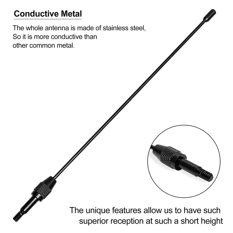 KSaAuto Antenna Compatible with 1979-2009 Ford Mustang GT V6 | 8 Inches Premium Metal Antenna Mast Replacement | Designed for Optimized FM/AM Radio Reception