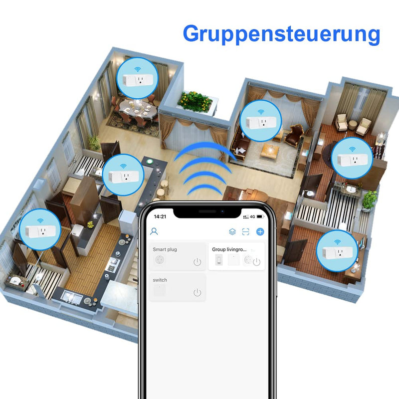 Smart Plug, Milfra 2.4GHz WiFi Smart Plug Smart Home Wi-Fi Outlet Compatible with Alexa Google Assistant Smart Plug 4Pack
