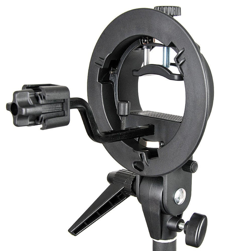 [AUSTRALIA] - Godox S-FA Four Speedlite Adapter Hot Shoe Mount Holder for S-Type Speedlite Bracket, Hot Shoe Speedlite Flash + CEARI Microfiber Clean Cloth 