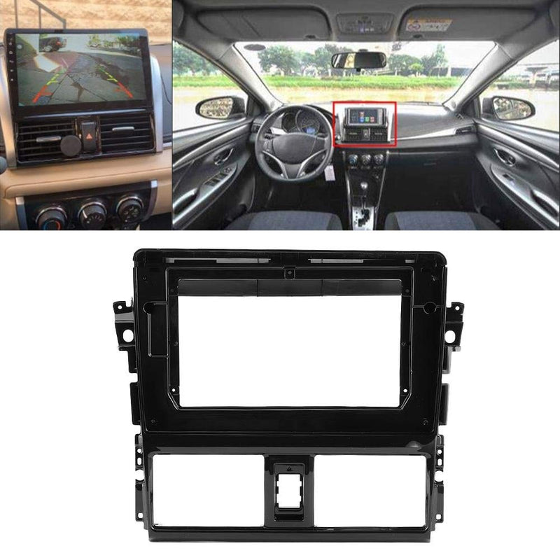 Stereo Fascia Panel, 10.2in 2 Din Car Stereo Fascia Panel Frame Mount with Power Cord for Toyota Vios 12-16