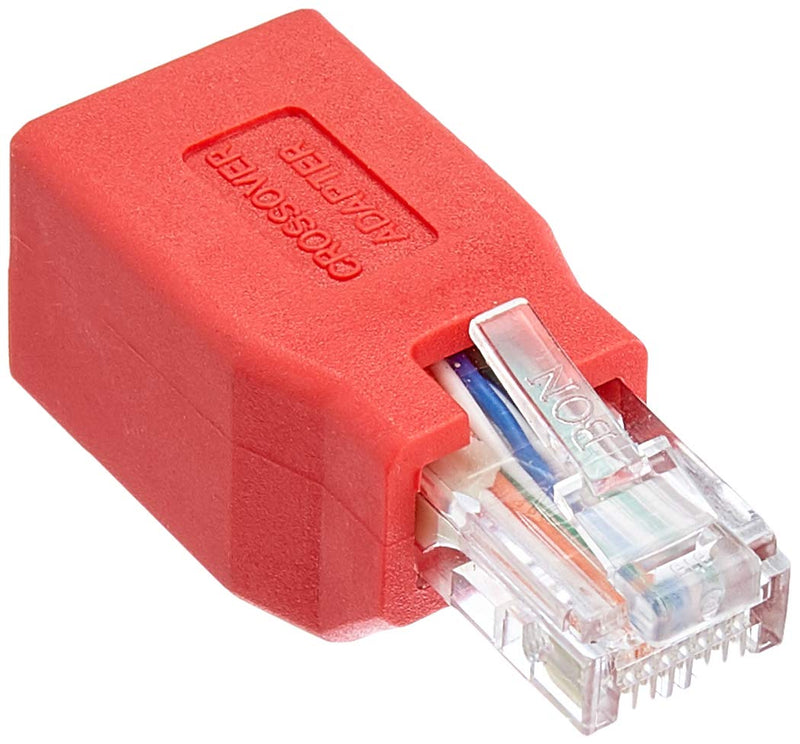 StarTech.com Cat6 Cable - Cat6 Crossover Adapter - GbE - Red - Ethernet Network Cable (C6CROSSOVER)