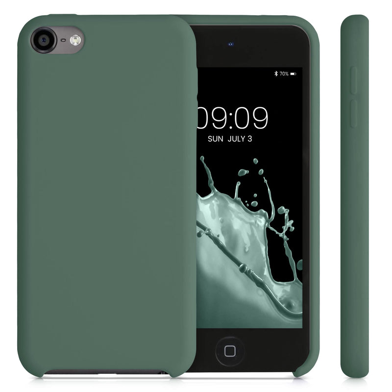 kwmobile TPU Silicone Case Compatible with Apple iPod Touch 6G / 7G (6th and 7th Generation) - Case Soft Flexible Protective Cover - Forest Green