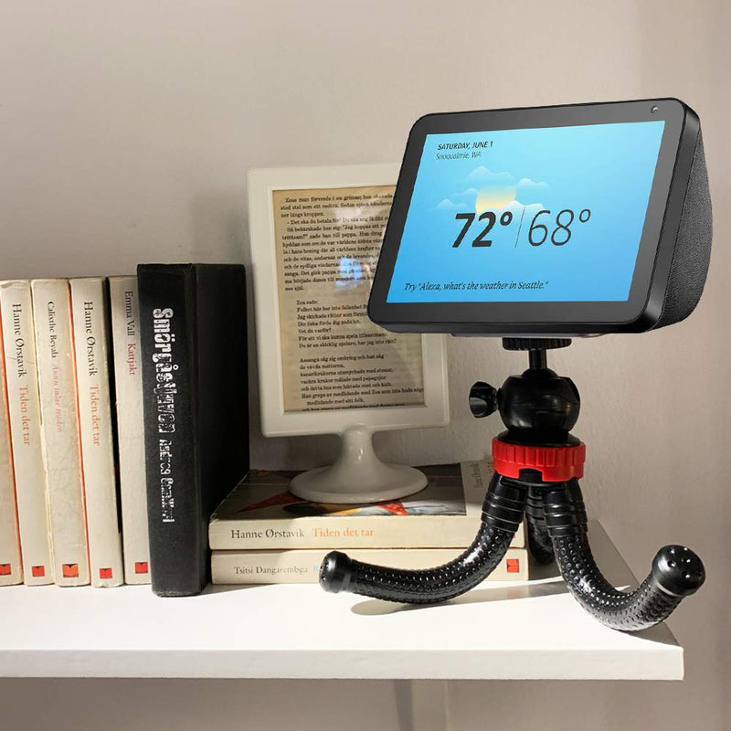 Stand for Echo Show 8, Flexible Tripod Adjustable Stand Holder - Echo Show 8 Stand 360 Degree Spherical Tripod for Kitchen, Bedroom, Office and Show Anywhere