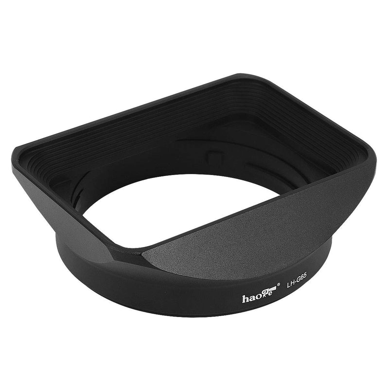 Haoge LH-G65 Bayonet Square Metal Lens Hood Shade with Cap for Fujifilm Fuji Fujinon GF 63mm F2.8 R WR and GF 45mm F2.8 R WR Lens on GFX100 GFX50S GFX50R