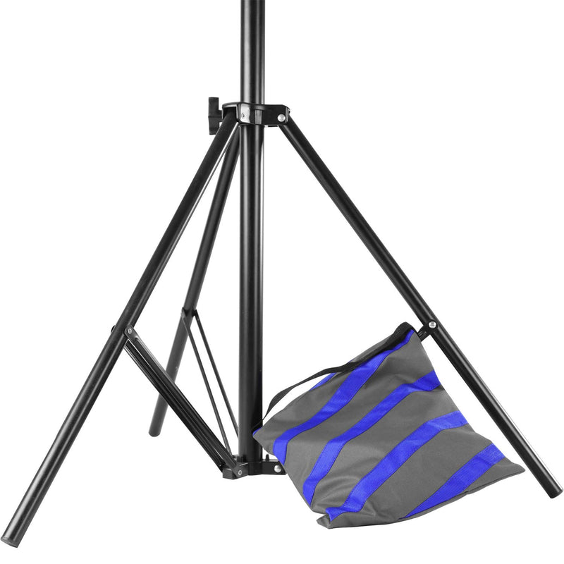 ESINGMILL Saddlebag Sand Bags for Photography Video Equipment, 2 Pack Super Heavy Duty Empty Sandbag Weight Bags for Photo Video Studio Stand, Light Stand Tripod and Jib Arm Mini Camera Crane Gray-Blue