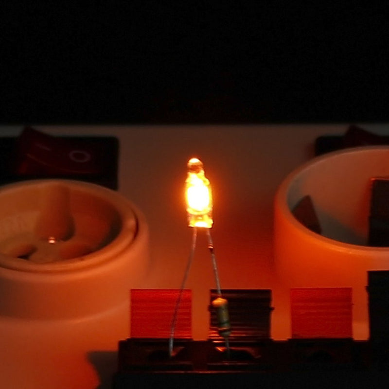 uxcell 100Pcs F5 5x13mm Bright Red Light Neon Light Bulb Indicator Lamp w 150K Resistor