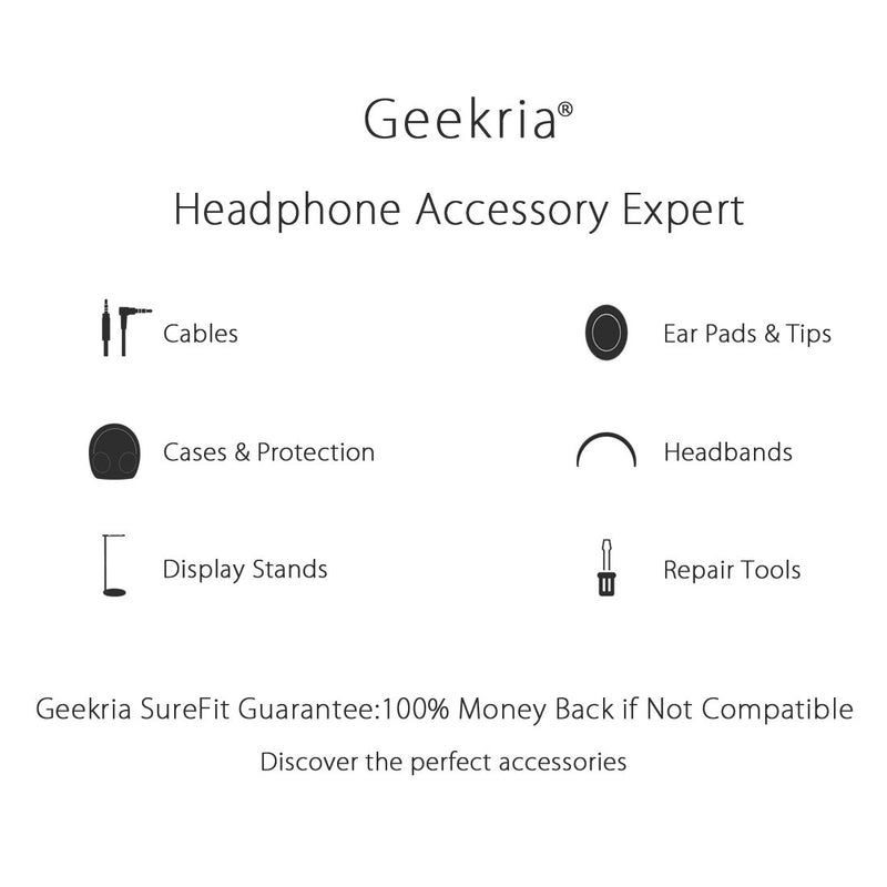 Geekria Acrylic Omega Headphone Stand, Desk Display Holder, Earphones Hanger, Compatible with Sony, ÂKG, Sennheíser, JVCs, PHÎLIPS, Bang & ÔLUFSEN Over-Ear Headsets (Black)