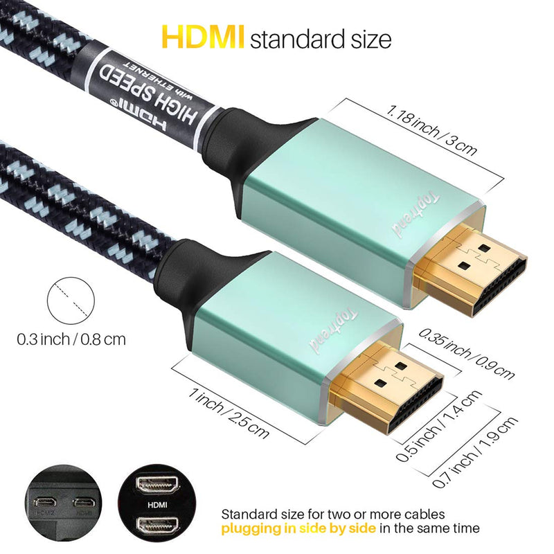 Active Booster 4K UHD HDMI Cable 35ft Support 2160p,3D, HDR, Ethernet, Audio Return, 28AWG and CL3 for in-Wall Installation, Compatible to HDTV, Xbox, Blue-ray, PS3/4, PC