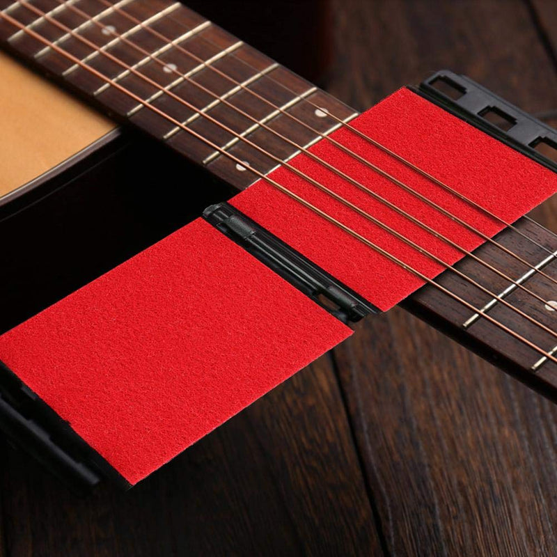 Guitar String Scrubber, Durable String Cleaner Cleaning and Care Tool Instrument Accessories for Guitar Bass red