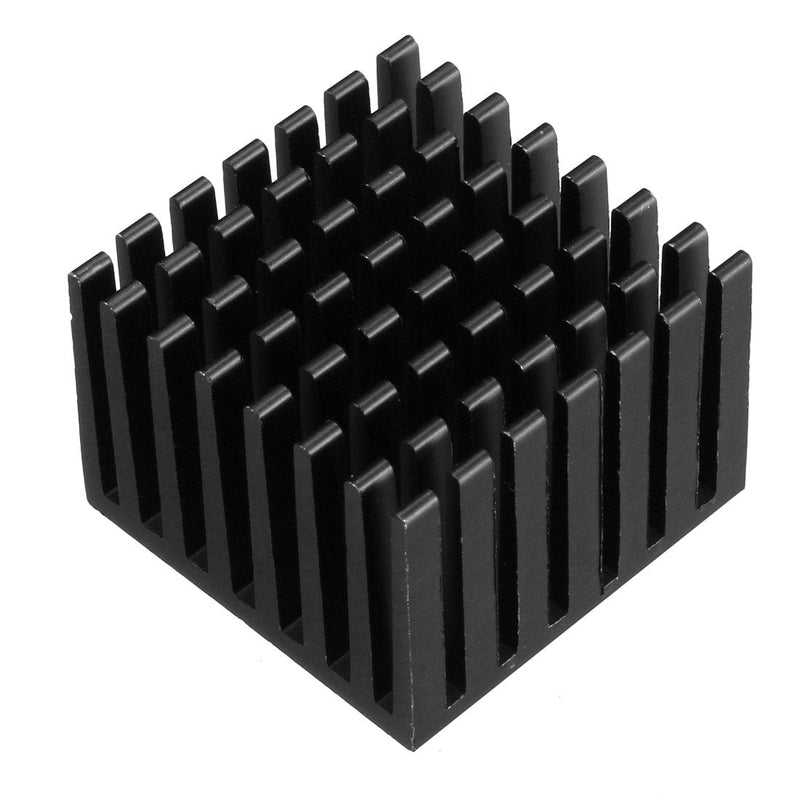 uxcell Aluminum Heatsink Cooler Circuit Board Cooling Fin Black 28mmx28mmx20mm 10Pcs for Led Semiconductor Integrated Circuit Device