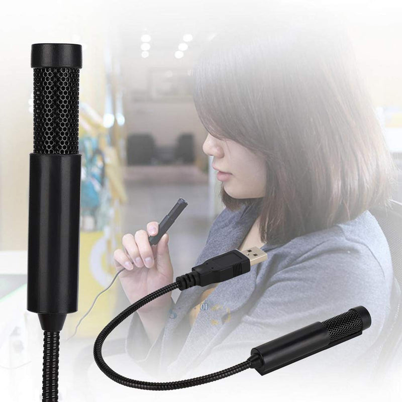 Wired Microphone, SF-558 Dual Condenser Mini Recording Microphone for Singing / Voice Chat / Webcast / Online Teaching / Web Conferencing, Professional Microphones USB Interface