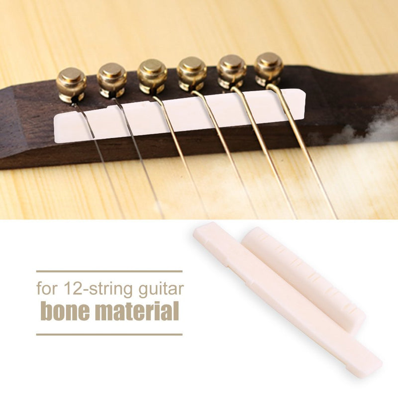 Acoustic Guitar Bridge Saddle & Nut Replacement for 12 String Folk Acoustic Guitars Instrument Accessories