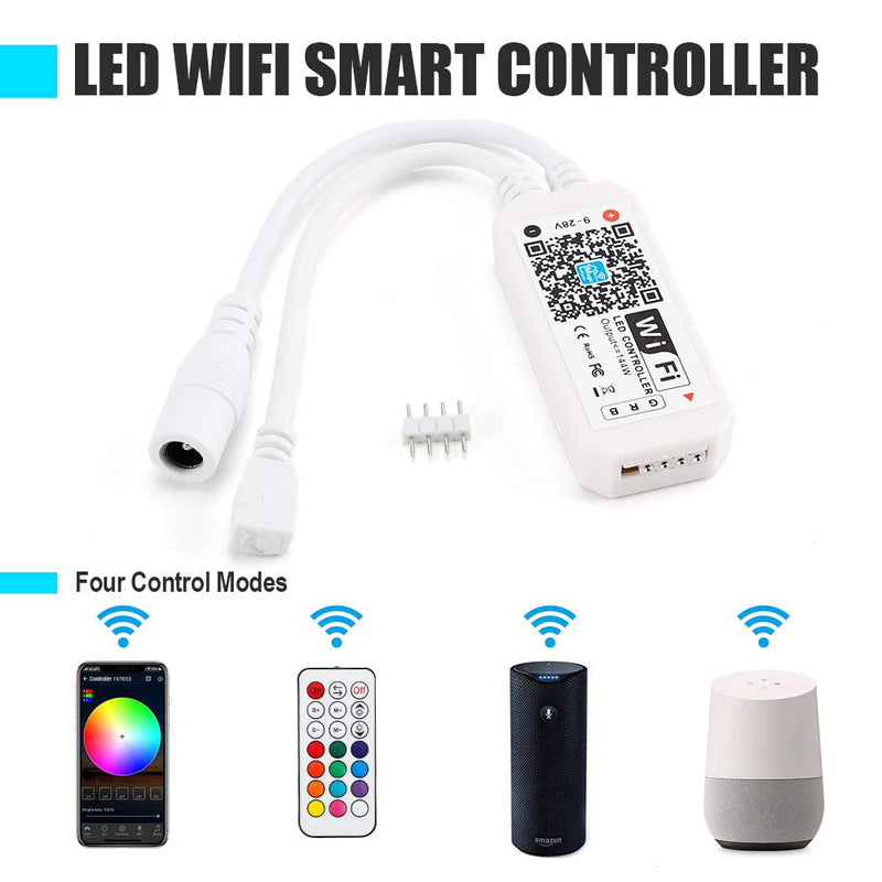[AUSTRALIA] - LED Strip Light 16.4ft Waterproof IP65 RF WiFi Remote Controller 5050 RGB 300 LEDs Ultra Bright Color Changing DIY Decoration Home Kitchen Bedroom bar Party 