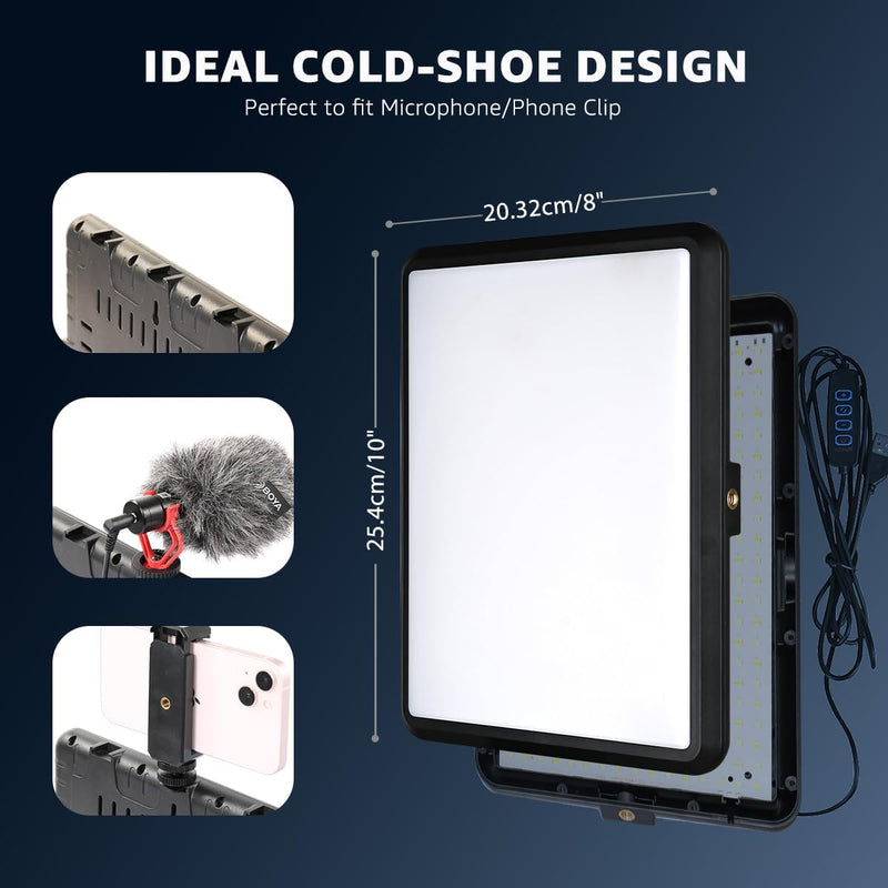 LED Video Light, NiceVeedi Photography Lighting, 2800-6500K Dimmable Studio Light, Stream Light for Video Recording, Game Streaming, YouTube Visit The NiceVeedi Store