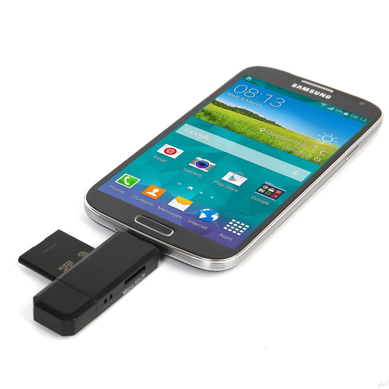 Ritz Gear OTG USB/Micro USB Multi-Function SD/Micro SD Card Reader/Writer for PC, Tablet and Smartphones (3-Pack)